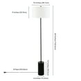 thumbnail image 6 of Evelyn&Zoe Somerset 64" Tall Floor Lamp with Drum Fabric Shade, Blackened Bronze/White, 6 of 7