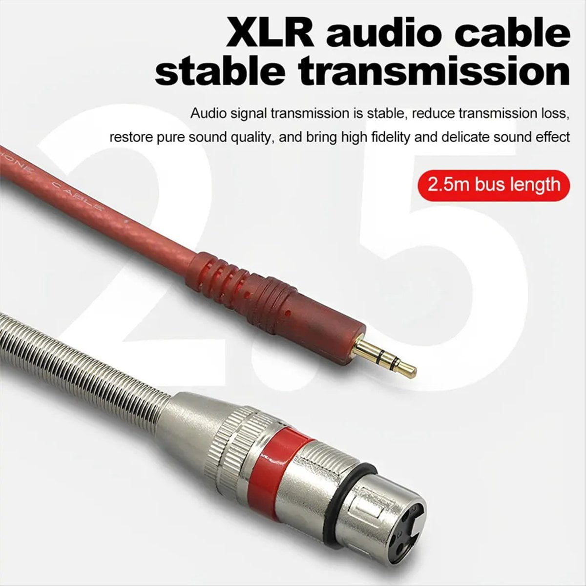 Metal Professional Condenser Microphone Studio Microphone for Computer Gaming Recording Singing Podcast Sound Card