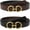 Black/Coffee, variant on AWAYTR Women Reversible Belt - Two-in-One Women Leather Belt for Casual Jeans with Golden Buckle