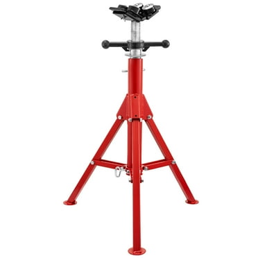 KFFKFF V Head Pipe Stand 4-Ball Transfer V-Head and Collapsible Legs, 1500LB Welding Pipe Stand with Variable Height 28-52IN, 1107A-type Pipe Supports for Welding