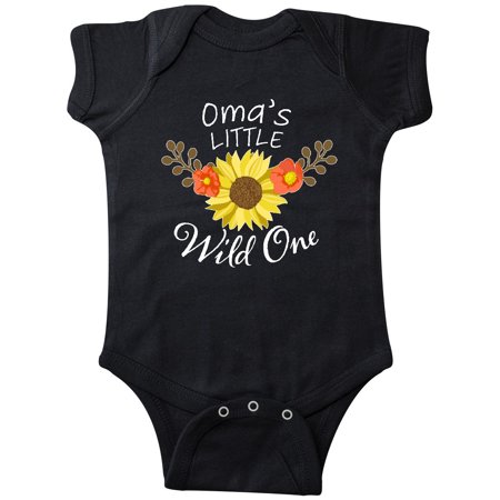 

Inktastic Oma s Little Wild One with Beautiful Sunflower Gift Baby Boy or Baby Girl Bodysuit