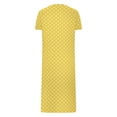 thumbnail image 5 of FRSASU Women's Long Knitted Bathrobe Casual Zipper up Comfortable Full Length Fashion Star Print Homewear Sleepshirts with Pocket Yellow, 5 of 7