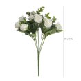 thumbnail image 2 of Clearance! FNGZ Artificial Flowers, Household Imitation, Eucalyptus Artificial Rose Decoration White, 1X Rose Simulation Bouquet Decoration, 2 of 3