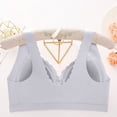 thumbnail image 5 of MEICHEN Wireless Daisy Bras for Middle and Elderly Women Fashion Solid Plus Size Front Closure Underwear Seamless Bralettes, 5 of 5