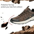 thumbnail image 2 of Mens Hiking Shoes Outdoor Lightweight Non-slip Breathable Sneakers Trekking Waterproof Comfortable Off-Road Shoes Brown 10 US, 2 of 7