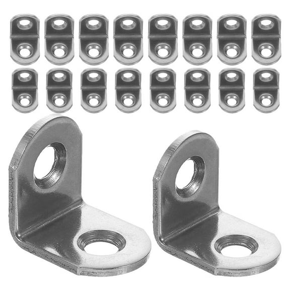 CYLINDSOME 24pcs L Bracket Stainless Steel Shelf Bracket Small Corner Shelf Brace For Shelf