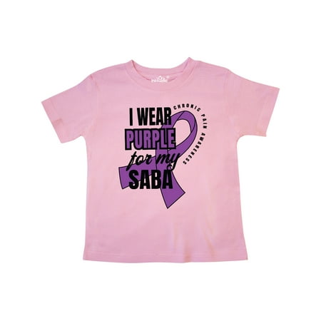 

Inktastic Chronic Pain I Wear Purple For My Saba Gift Toddler Boy or Toddler Girl T-Shirt
