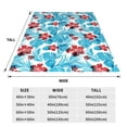 thumbnail image 3 of Bixox Fleece Blanket Hawaiian Style Pattern Super Soft Double-Sided Microfiber Flannel Blanket for Sofa, Bed, Couch, Suitable for All Seasons - 60"x50", 3 of 5