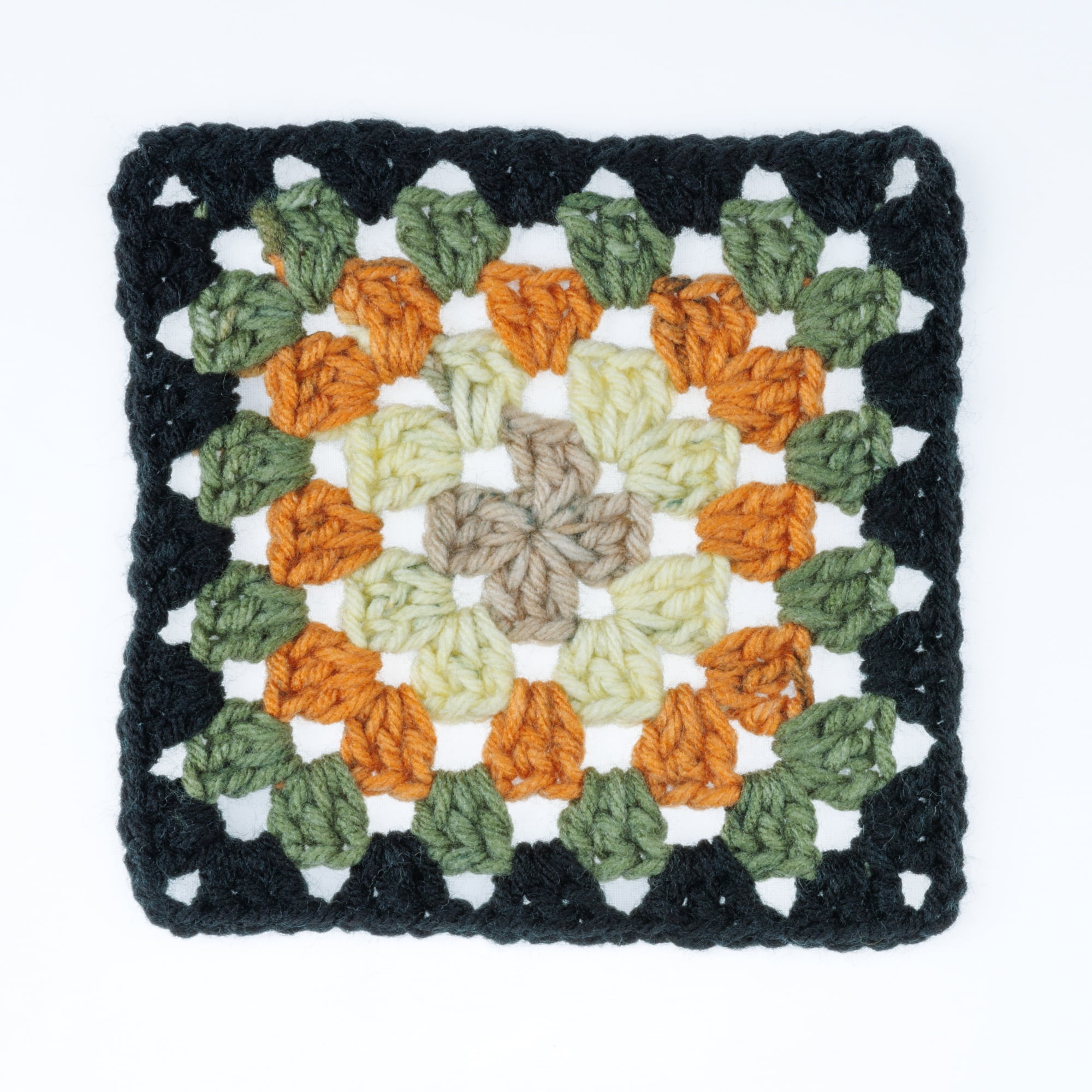 Red Heart® Granny Square™ #4 Med Acrylic Yarn, Blk-amber moss 250g 417yd (3Pk)
