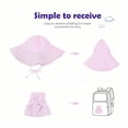 thumbnail image 5 of Toddler Sun Hat Bucket Hat 2-4 Years Baby Girl Sun Hat Summer Foldable Beach Hats Sun Wide Brim Toddler Bucket Hat Cap Summer Cap, 5 of 7