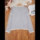 thumbnail image 4 of Suéteres Casuales de Larga con Cuello en V para Mujer, Suéteres Sueltos de Punto Grueso y Suave, Sudaderas, Tops. Gris XXXL, 4 of 8