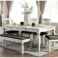 thumbnail image 2 of Bowery Hill 4-Drawer Transitional Wood Dining Table in Antique White, 2 of 8