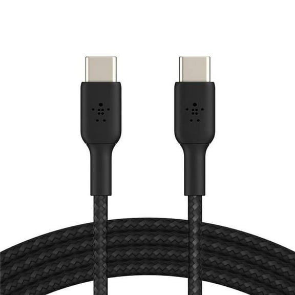2 m Braided Strap USB-C to USB-C Cable - Black