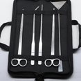 thumbnail image 2 of 5pcs Aquarium Stainless Steel Scissor Tweezer Algae Clean Sand Scraper Maintenance Tool Water Plant Tank Aquarium Plant Maintenance Tools with Canvas, 2 of 3