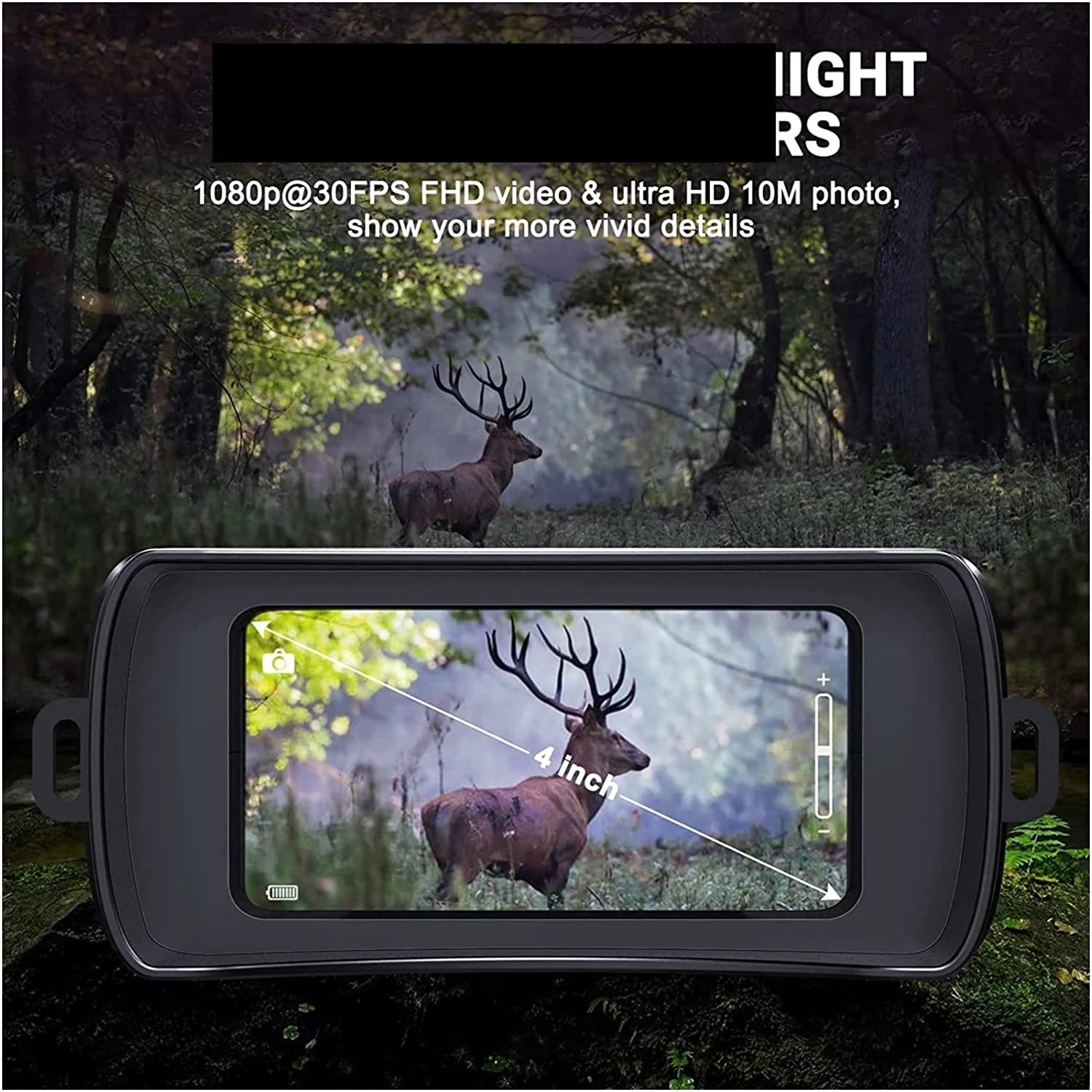 1080P Night Vision Binoculars Binoculars Night Vision Device R6 850nm Infrared 5X Digital Zoom Hunting Telescope Outdoor Day Night Dual Use 300m Electronics