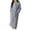 Gray, variant on Plush Bathrobes for Women Casual Long Sleeve Robes Solid Ribbed Fleece Full Length Bathrobes with Pocket Gray