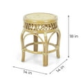thumbnail image 5 of Ginger Handmade Rattan Wicker Stool Fully Assembled Natural, 5 of 5