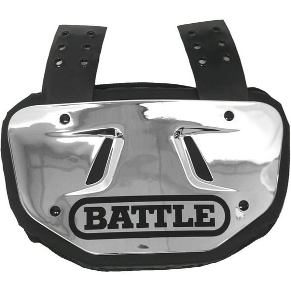 Battle Sports Adult Chrome Protective Football Back Plate - Silver