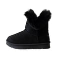 thumbnail image 3 of bebe Girls’ Faux Fur Cuff Winter Boots, Cozy Pull-On Ankle Boots, 3 of 7