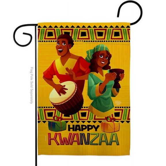 Ornament Collection G190022-BO 13 x 18.5 in. Joyful Kwanzaa Garden Flag for Black History Double-Sided Decorative Vertical Flags & House Decoration Banner Yard Gift