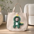 thumbnail image 5 of Pet Carrier Canvas Shoulder Tote Bag for Small Dogs & Cat 3D Plush Character Head-Out Shoulder Handbag Portable Puppy Carry Purse for Walking Shopping Travel Outdoor Trips(White), 5 of 6