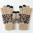thumbnail image 2 of Gants d'Hiver pour Femmes Mode Imprimé Léopard Gants Thermiques Gants de Texting pour le Travail, 2 of 10