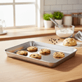 thumbnail image 3 of 10x6 Inch Stainless Steel Baking Pan Multipurpose Cake Oven Tray Toaster Metal Sheet for Cooking Grilling and Steaming in Home Kitchen, 3 of 3