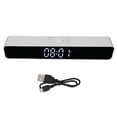 thumbnail image 2 of G12 Trådlös Bluetooth Klockradio med LED-Spegeldesign Multifunktionell Soundbar för PC Vit, 2 of 5