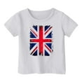 thumbnail image 3 of Hiijoy Little Boys T-Shirt British Flag Printed Short Sleeve T Shirt, White, 3 of 3