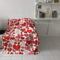 thumbnail image 4 of Super Soft Cozy Flannel Fleece Blanket Happy Valentine''s Day Lightweight Comfy Throw Blanket for Bed/Couch/Sofa/Camping- Romantic Heart-Shaped Pattern 49 x 59 Inche, 4 of 6