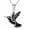 silver, variant on Sustained Bird Incised Pet Commemoration Necklace Wear resistant Urn Charm For Carrying Cherished Ashes Safely