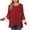 Red, variant on Tunic Tops for Women Asymmetrical Split Hem Hollow out Layered Long Sleeve Loose Fit Blouses Dressy Casual Dressy Tunic Tops Gray XXL