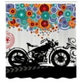 thumbnail image 3 of Ambesonne Colorful Shower Curtain, Urban Abstract Circles, 69"Wx84"L, Multicolor, 3 of 3