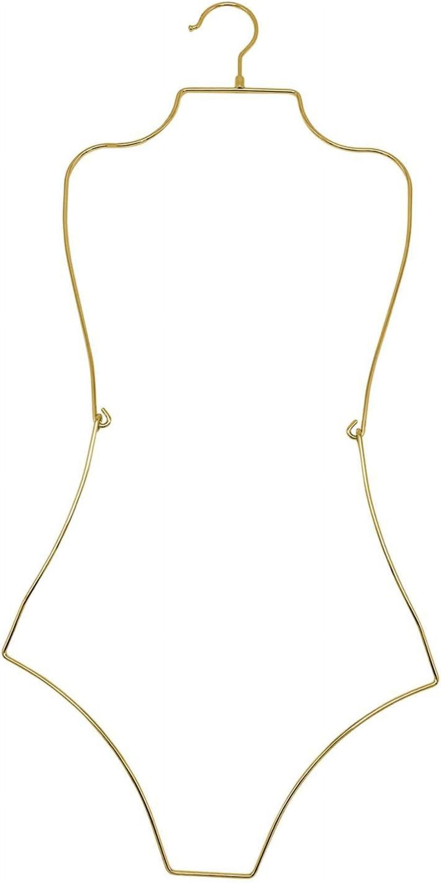 ABPETE Swimsuit Hanger Lingerie Hanger Bathing Suit Hanger Display Hanger,Bikini Hanger Body Shape Display Rack Adults Accessories, Gold