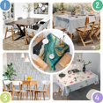 thumbnail image 4 of Teal Marble Gold Wave Pattern Square Tablecloth,Waterproof Square Table Cover,Wipeable Spillproof Washable Table Cover for Home Kitchen Party Decor 42"X42"(107x107cm), 4 of 6