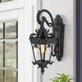 thumbnail image 2 of C Cattleya 1-Light Outdoor Wall Sconce Die-cast Aluminum and Tempered Glass- Matte Black, 2 of 5
