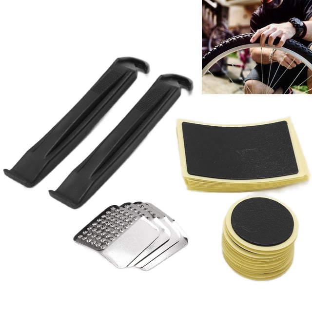 Bike Tire Patches, Round Patch Glueless Rectangular Patch Bicycle Tube Puncture Rubber Patches For Outdoor Riding Enthusiasts For Outdoor Emergency Repair