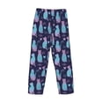 thumbnail image 4 of Kdxio Silhouette Cats Print Men's Sleep Pajama Pant Lounge Pants with Pockets, 4 of 8