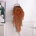 thumbnail image 6 of 29.9" Artificial Hanging Plants, Fake Outdoor Flowers Hanging Greenery Artificial Ivy Leaves, Faux Green Plastic Plants for Indoor Outdoor Home Garden Party Wall(Red), 6 of 6