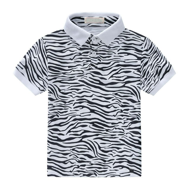Birdeem Blouse & Chemise à Manches Courtes Col Rabattu pour Enfants T-Shirt Graphique à Manches Courtes Col à Revers pour Filles et Garçons de 1 à 8 Ans T-Shirt Tee