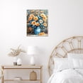 thumbnail image 2 of Retro Yellow Floral Wall Art Watercolor Yellow Blue Flower in Vase and Butterfly Canvas Wall Art Modern Farmhouse Framed Wall Art for Living Room Bedroom Bathroom Home Decor Ready to Hang,8x10 Inches, 2 of 7