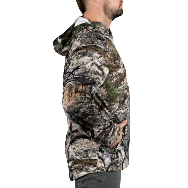 Men's Camo Hunting Performance Hoodie Pullover Sweatshirt by Mossy Oak,  Sizes S-3XL 