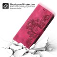 thumbnail image 6 of Nalacover Case for Samsung S23 Ultra, PU Leather Wallet Phone Crossbody Flip Case with Credit Card Holder and Shoulder Wrist Strap Magnetic Stand Shockproof Cover for Samsung Galaxy S23 Ultra, Winered, 6 of 16