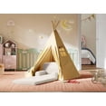 thumbnail image 4 of Para niños 2-in-1 couch comfy para niños pequeños couch converts to lounger foam chair con soft sherpa beige crown grande ideal para gift para girls y boys, 4 of 7