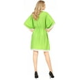 thumbnail image 2 of HAPPY BAY Women's Summer Beach Kimono Beachwear Duster Plus Size Caftan Cover up for Swimwear 2X-3X Shamrock Green_AB858, 2 of 5