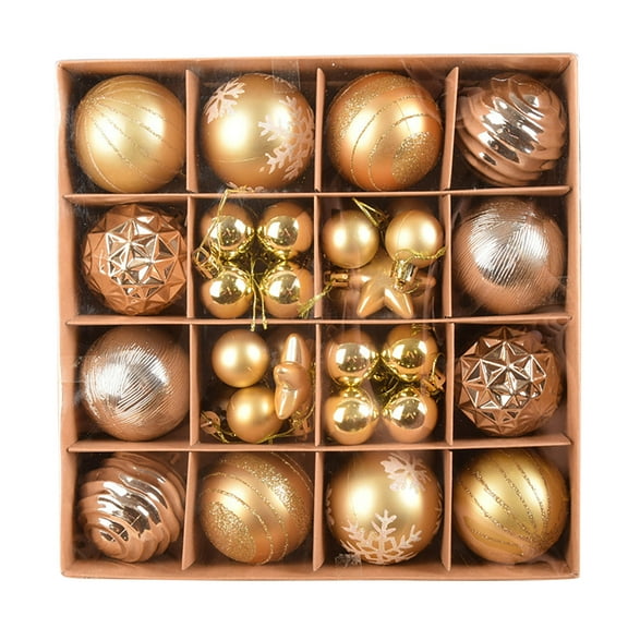 44pcs Christmas Ball Ornaments Set Shatterproof Christmas Tree Decorations Bling Bling Hanging Baubles for Xmas Holiday Wedding Party Home Decor