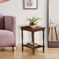 thumbnail image 3 of Home Square Wood End Table with Open Storage in Antique Walnut - Set of 2, 3 of 5