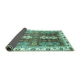 thumbnail image 2 of Ahgly Company Indoor Square Abstract Turquoise Blue Modern Area Rugs, 3' Square, 2 of 4