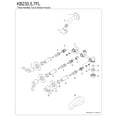 thumbnail image 3 of Kingston Brass KB237FL Royal Triple-Handle Tub and Shower Faucet, Brushed Brass, 3 of 4