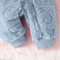 thumbnail image 5 of fatyb Newborn Baby Fleece Hooded Romper Infant Warm Fuzzy Pajama Jumpsuit Soft Thermal Outwear Snowsuit, 5 of 7